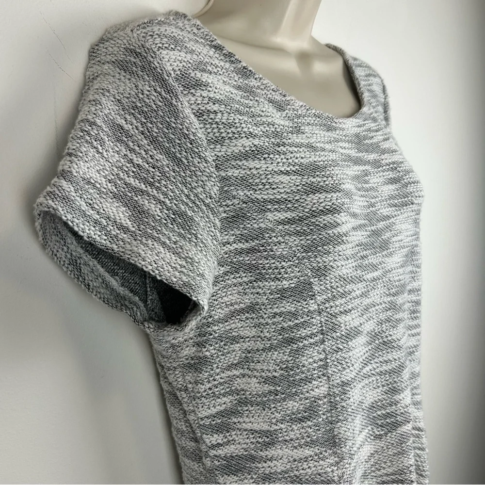 Old Navy Gray Knit Pullover Midi Dress sz L Soft Casual A-Line Office Church - Picture 5 of 11